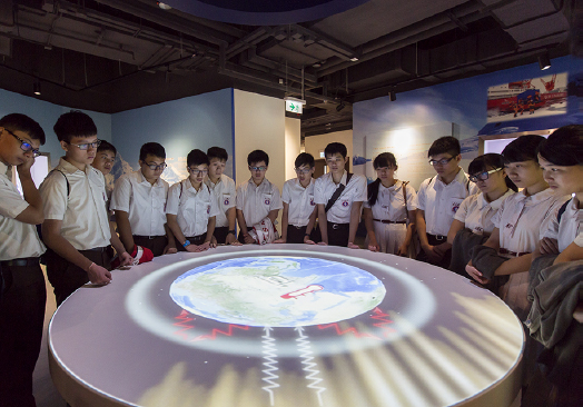 Students from S.T.F.A. Lee Shau Kee College visiting the Jockey Club Museum of Climate Change