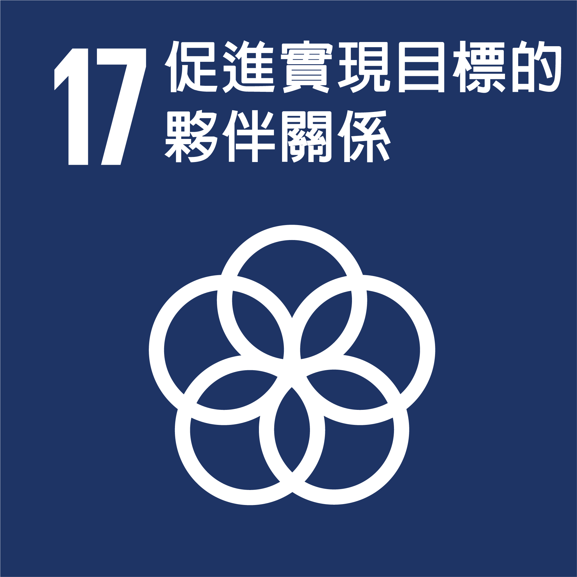 SDG vertical logo icons Chi 17