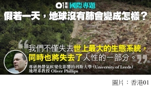 【保衛亞馬遜】破壞雨林後果嚴重　釋放二氧化碳排放量相當於... (香港01 - 20190606)