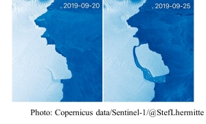 315 billion-tonne iceberg breaks off Antarctica (BBC - 20190930)